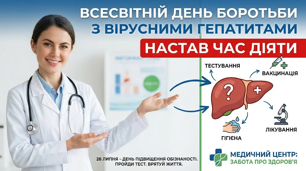 Всесвітній день боротьби з вірусними гепатитами: настав час діяти